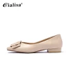 White comfortable leather pumps two colors pointed toe ladies shoes womens flat pumps ladies flat pump