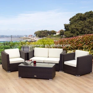 white rattan leisure long sofa garden outdoor furniture