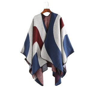 Wholesale 2018 hot sale cardigan wrap shawl fashion oversize knitted acrylic women kashmir kimono cardigan shawl