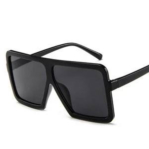 Wholesale 2018 personality sun glasses plastic oversize black sunglasses