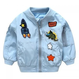 Wholesale 5 colors dinosaur print kids jackets boys and girls coats