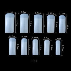 Wholesale ABS Half Curved False nail art Tips ABS Plastic Artificial Finger nail tips
