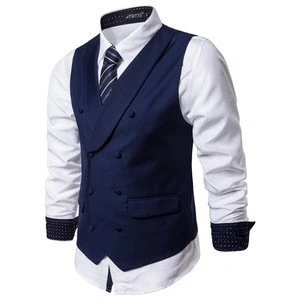 Wholesale Black Wool Double Breasted Formal Boys Wedding Boys Vest Waistcoat