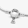 Wholesale Bracelet S925 Sterling Silver valentines day on the new product hand-painted love cuff links snake chain bracelet