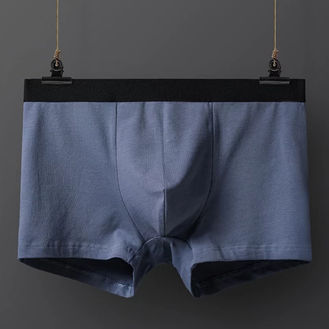 Wholesale cotton fashion solid color 4XL black underwear shorts boxer