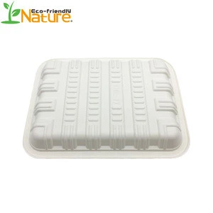 Wholesale Disposable Corn Starch Biodegradable Plastic Meat Trays