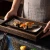 Import wholesale factory direct Japanese ceramic sushi long dim sum hotel tableware hand-colored dish plate from China