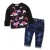 Import Wholesale fashion girls cute unicorn long sleeve shirt and jeans clothes set from China