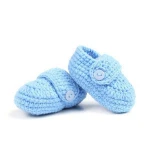 wholesale fashion new style unsex solid color knitted crochet baby shoes