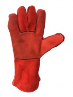 wholesale Heat Fire Resistant  Grill Fireplace Pot Holder Custom Welder BBQ Animal handling split Leather Welding Gloves