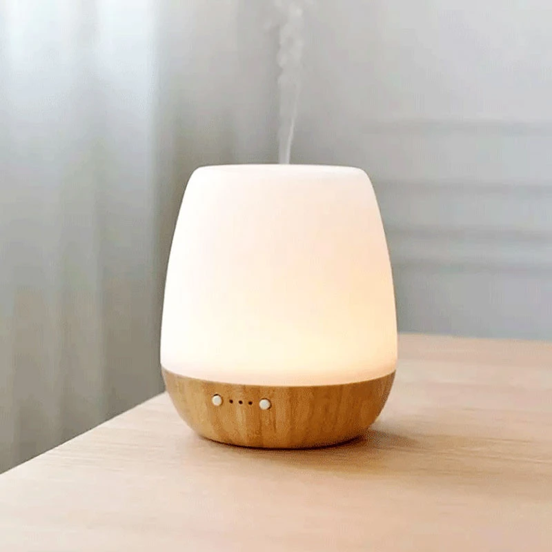 Wholesale hotel lobby room tabletop electric bamboo ceramic air humidifier nano cool mist ultrasonic essential oil diffusers