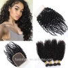 wholesale human hair kinky curly hair overnight shipping bundles and closure