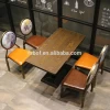 Wholesale Milk Tea Coffee Shop Public area Dining  metal Cross back  Restaurant Tables and Chairs