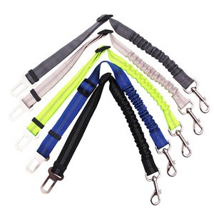Wholesale Multi-Colors Adjustable Dog Car Safety Seat Belt With Elastic Strap
