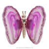wholesale natural crystals cartoon crafts holiday gifts hand carved agate butterfly