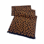 wholesale silk scarves men's brushed custom silk logo Warm Fashion design brushed pure silk jacquard men scarf