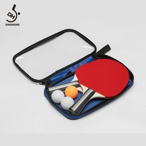Wholesale table tennis racket table tennis racket professional with three ping pong balls