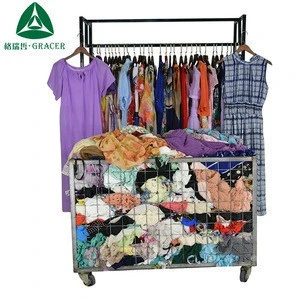 Wholesale Used Women Silk Dress old clothes used cloths In China