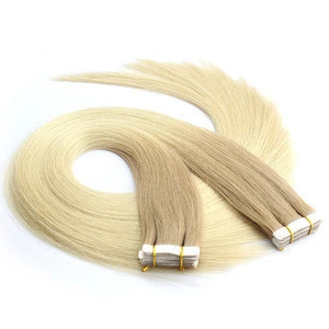 Wholesale virgin human brazilian straight ombre tape hair extensions