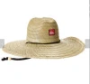 Wholesale wide brim paper straw hat patch logo lifeguard custom made mexican sombrero straw hats