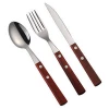 Wholesale Wooden Handle Cutlery Set Stainless Steel Spoon Knife and Fork Kitchen Cutlery