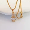 Wholesale Yili Jewelry Fashion New Crystal Evening Dress Little Girl 18K gold pendant necklace for Woman