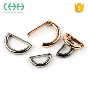 Wholesales metal adjustable D shaped belt buckles with open mouth