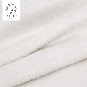 winter long hair milk white fleece fabric woven acrylic wool fabric