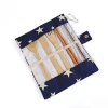 With Cleaning Brush Wholesale Reusable Biodegradable Travel Bamboo Flatware
