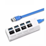 with independent power switch buttonfor charging desktop laptop extension 20 4-port usb3.0 hub