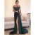 Import Women&#x27;s solid lace one-shoulder dress party evening dress from China