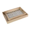 Wood Tabletop Home Decor Square Wooden Serving Decorative Tray Engraving Shot Glass Tray