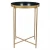 Import wooden c shaped gold small white side table from India