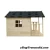 Import Wooden Cubby House for Kids Wood Playhouse with Rock Climbing Wall and Slide from China