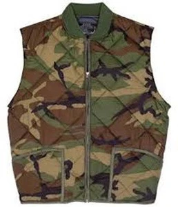 Woodland camou printed padding vest