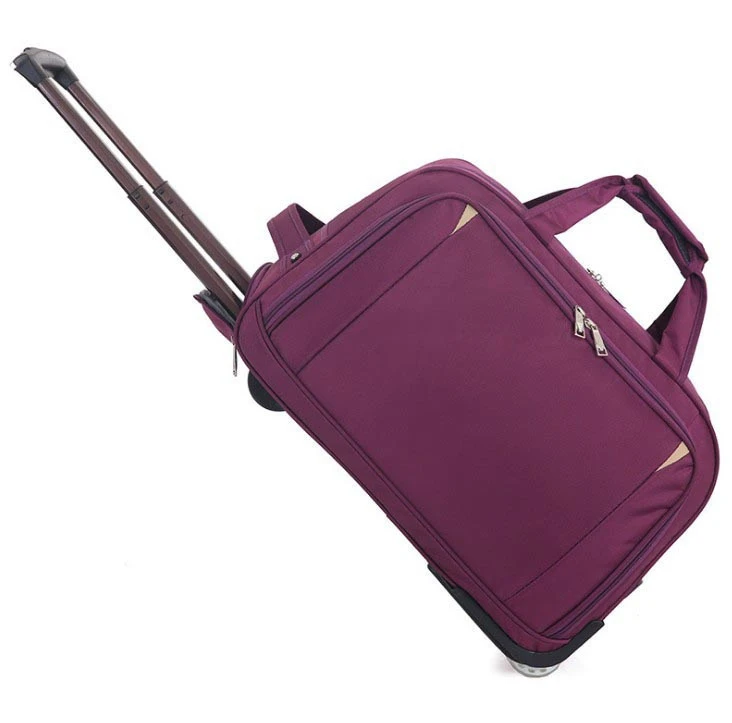 Yiwu foldable polyester duffle travel trolley bags luggage