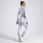 yoga sets fitness two piece women seamless yoga 	 leggings and top set