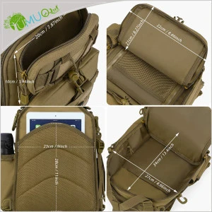 YumuQ Waterproof Fishing Tackle Bag Shoulder Backpack Cross Body Sling Bag with Tackle Box