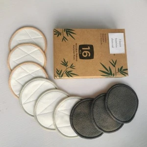 Zero waste reusable bamboo sanitary cotton pads makeup remover pads