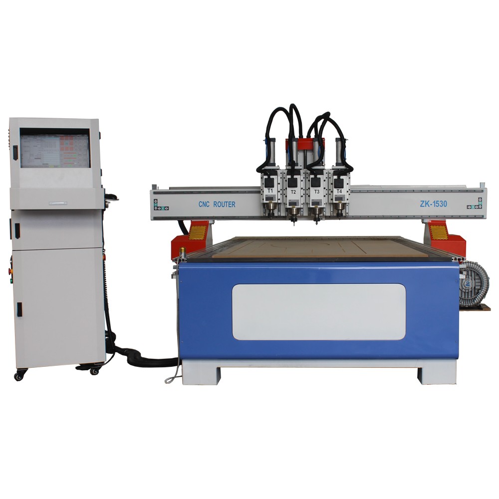 Zhuoke Multi spindles 4 process 1530 wood cnc router atc cnn engraver 1500*3000mm