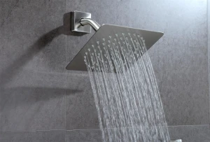 wall mounted shower set super slim 12 inch square head  with handheld shower head mixer