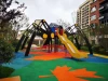 2020 Non-standard Outdoor playground Spider King themed Amusement park equipment with Slide and Net Climber