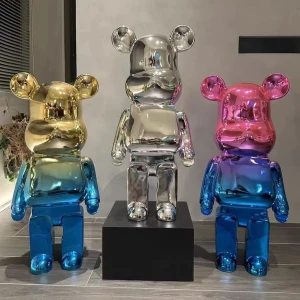 Electroplated Abstract Human And Animal Sculptures Support Customization