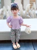 2021 New Children's Suit Korea Edition web celebrity Summer Suit Baby floral two-piece suit