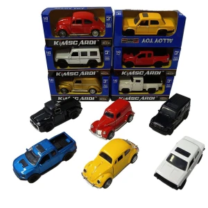 KIMSCARDI 1:43 Scale 4 Inches Diecast Toys Vehicle 6 Models of Pull-back Die Cast Metal Vintage Cars