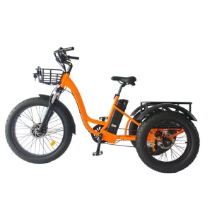 2022 New 7 speed Fat Tire 3 Wheel Electric Tricycle With Snow Tyre
