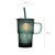 Import Classic Green Colored Glass Cup With Straw from China