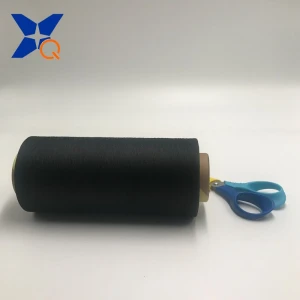 black carbon inside conductive nylon filaments 40D/6F(outer ring) interminging with black polyester DTY filaments 100D-XT11893