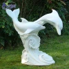 Carved by a professional supplier stone animal sculpture pure white marble dolphin statue for sale