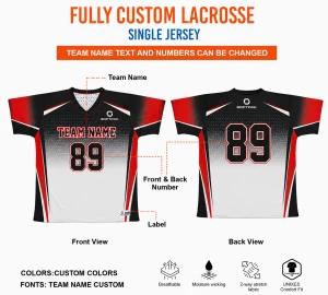 Custom Sublimated Lacrosse Jersey Personalized Team Uniform
